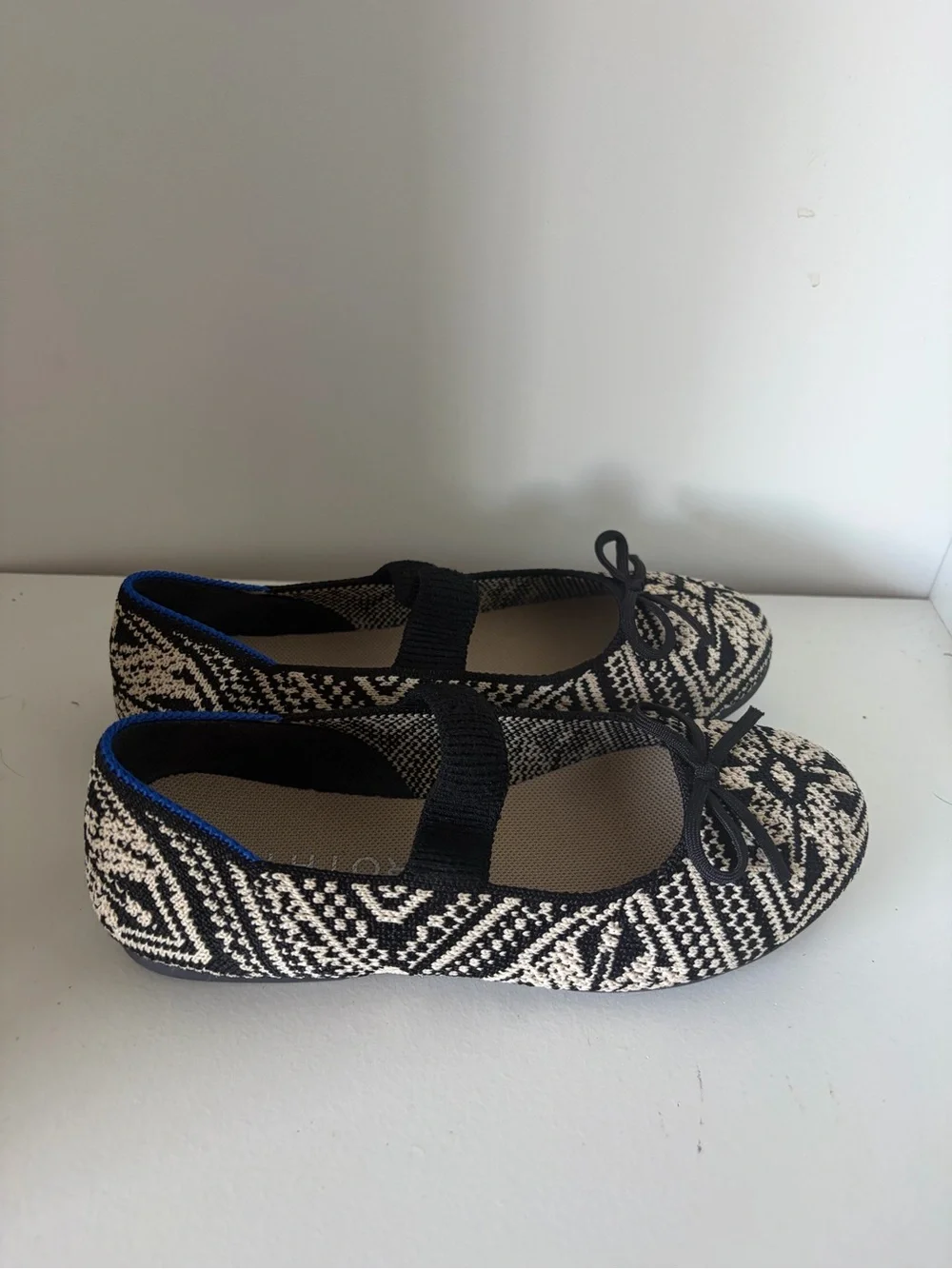 Rothy's Kids Bow Mary Jane in "Black Mosaic" Size 13 - Picture 3 of 6